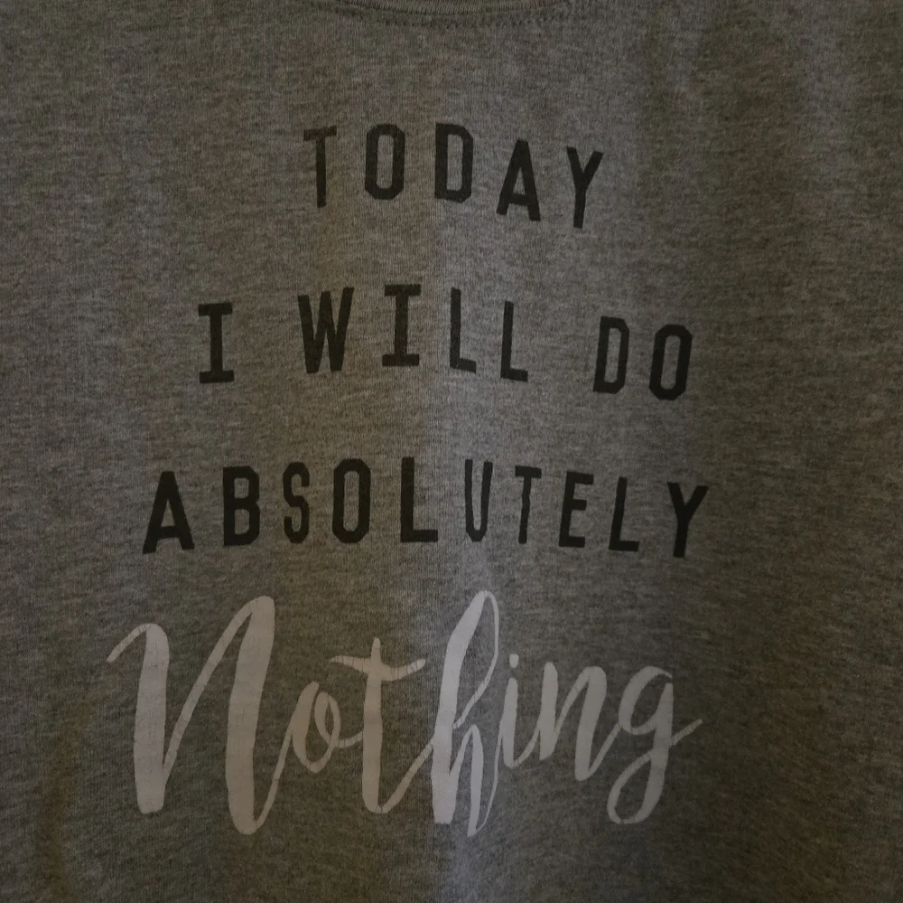 Women's Today I Will Do Absolutely Nothing Sweatshirt Pullover Size M Used - Picture 4 of 7